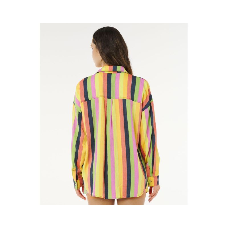 RIP CURL Neon Stripe Relaxed Shirt Multicolor