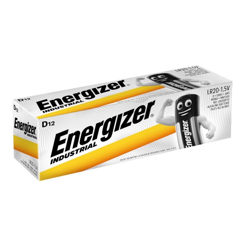 ENERGIZER BATTERIES INDUSTRIAL PRO D LR20 1.5V 12 PIECES Baterie, akumulatorki i ładowarki/Baterie Your Sports Performance