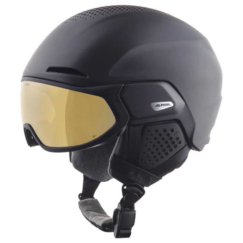 ALPINA ALTO Q-Lite winter helmet black matt (gold mirror) 55-59 Narciarstwo/Kaski Your Sports Performance