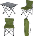 FOLDABLE TOURIST SET 3IN1 TABLE AND 2 CHAIRS GREEN ENERO CAMP Home and Garden/Garden Your Sports Performance