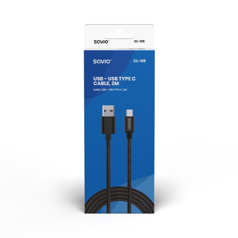 SAVIO CL-129 cable (USB type C - USB 2.0 type A; 2m; black) In preparation Your Sports Performance