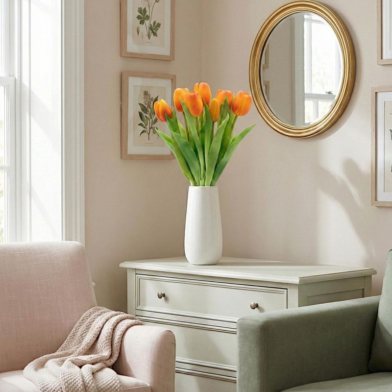 BOUQUET OF 7 ORANGE TULIPS 31 CM LIFE-LIKE SPRING DECORATION Home and Garden/Equipment Your Sports Performance