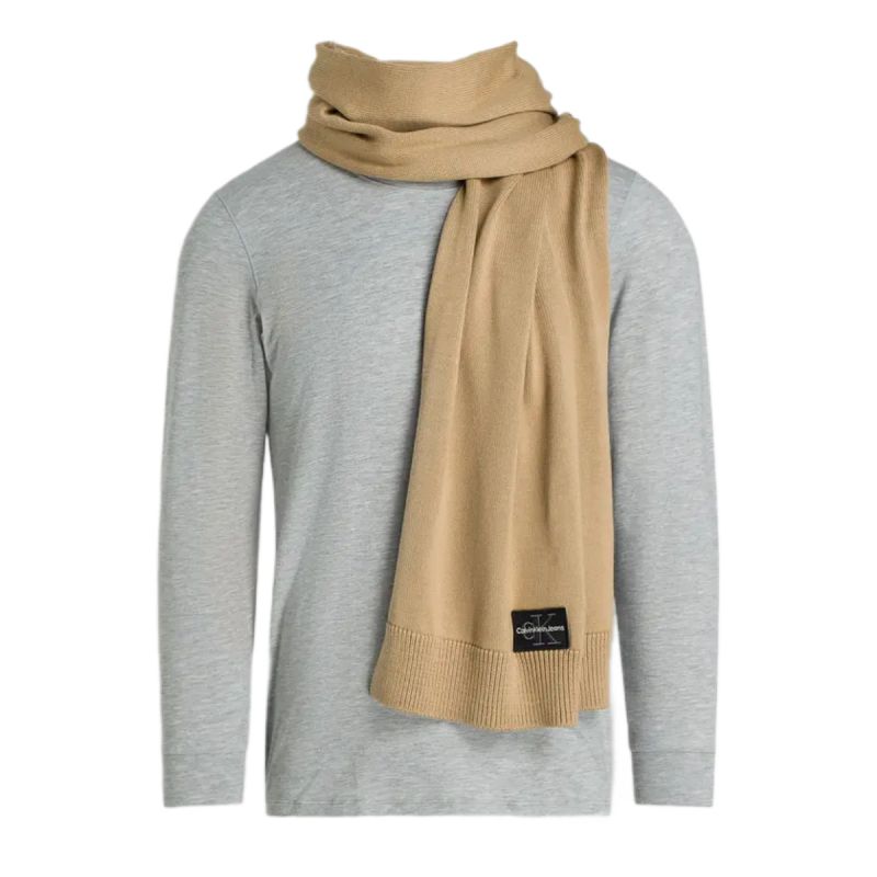 Calvin Klein CK Logo Brown Winter Scarf - LZ04D8081G-PF2 Calvin Klein