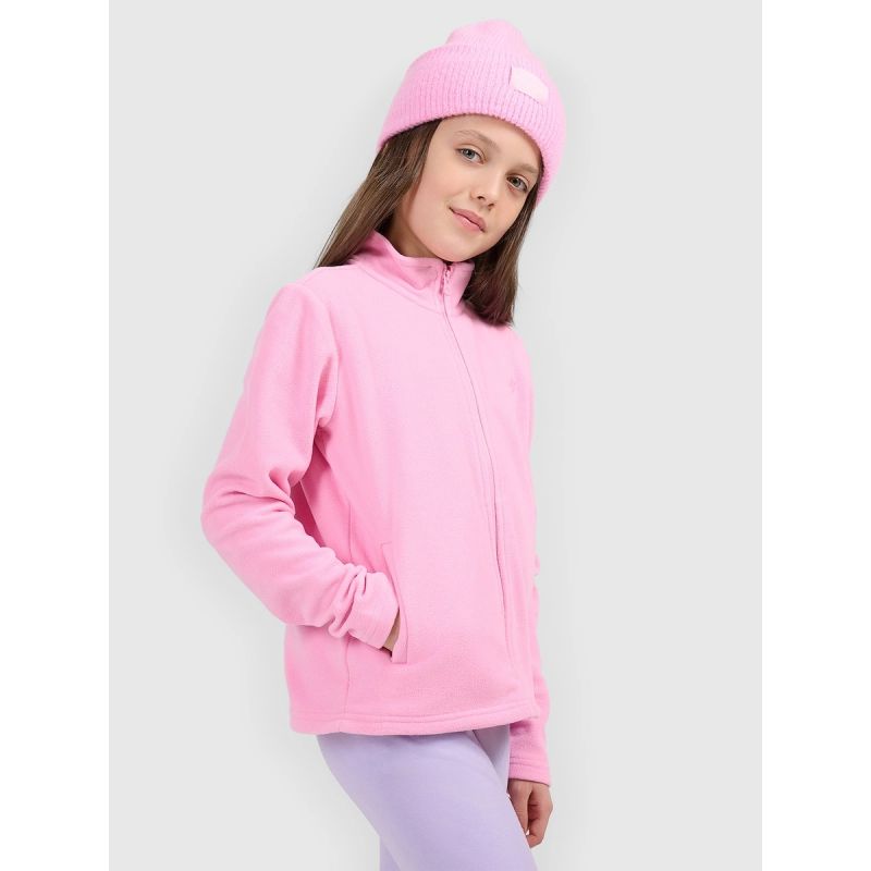 Regular fleece without hood for girls 4F 4FJRSS26TFLEF507-56S 4f
