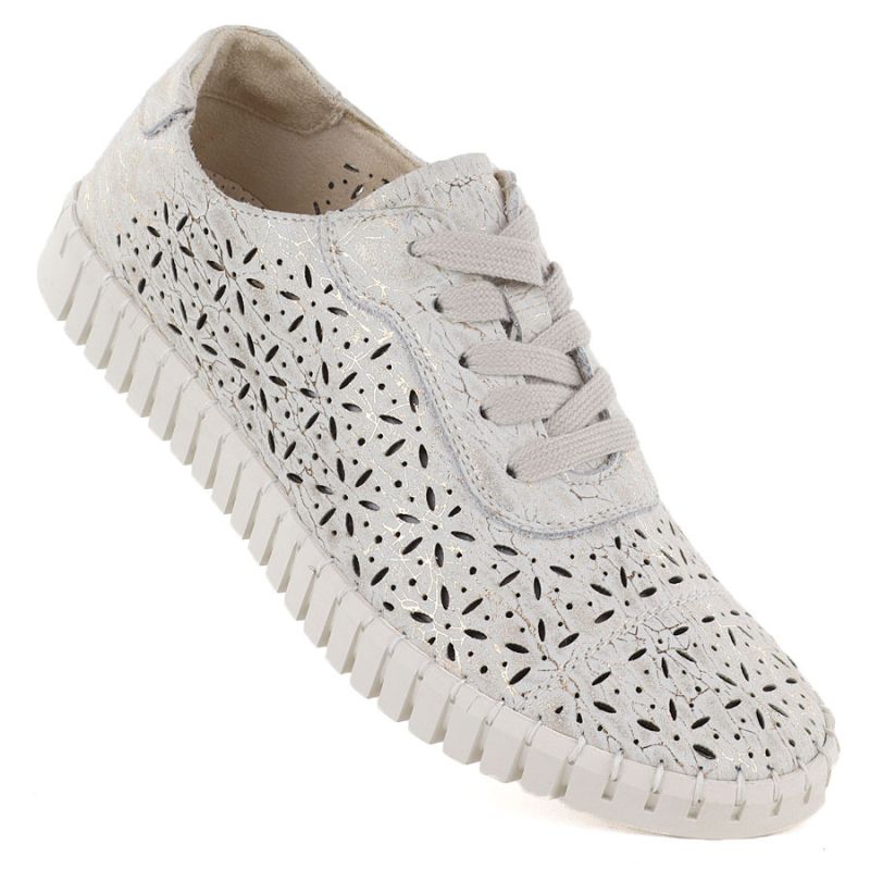 Women's openwork gold shoes Potocki JE19437 Potocki