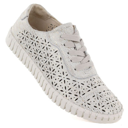 Women's openwork gold shoes Potocki JE19437 Potocki