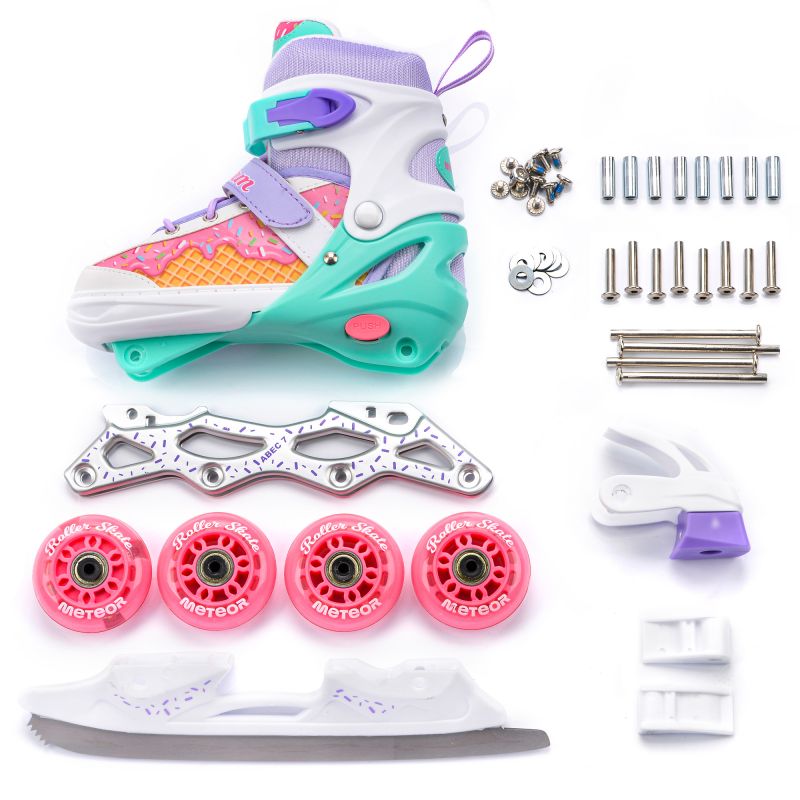Meteor 4in1 Cream M 34-37 10142 roller skates Accessories/Skating/Rolki Meteor Your Sports Performance