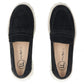 Women's leather suede loafers, black Filippo DP7554 Filippo