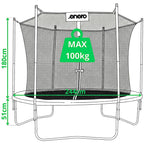 FOLDABLE GARDEN TRAMPPOLINE WITH INNER NET 8FT 244CM ENERO Home and Garden/Garden Your Sports Performance