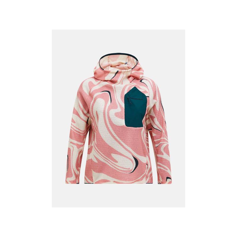 Women's PEAK PERFORMANCE W Freelight Aop Polartec Alpha Hood Pink