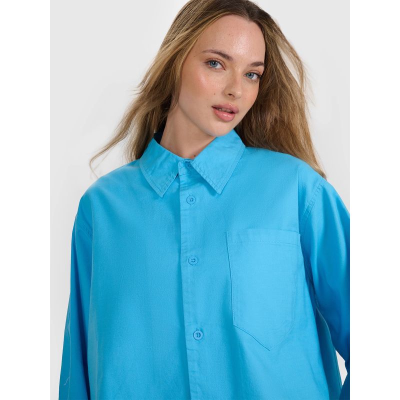 Women's oversize shirt with collar 4F 4FRSS25TSHIF130-33S *Kategoria tymczasowa Your Sports Performance