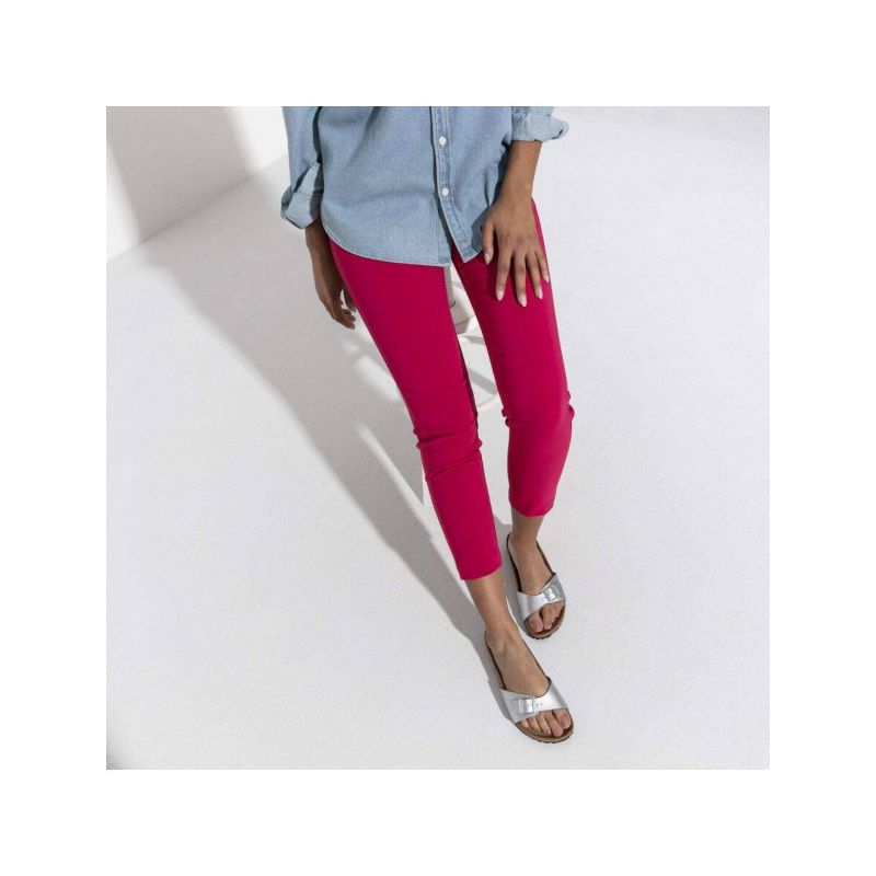 Birkenstock Madrid Birko-Flor Silver Women's Slides Regular Wide (0040411) Footwear/Lifestyle/Brinkenstock/Klapki/chodaki Birkenstock