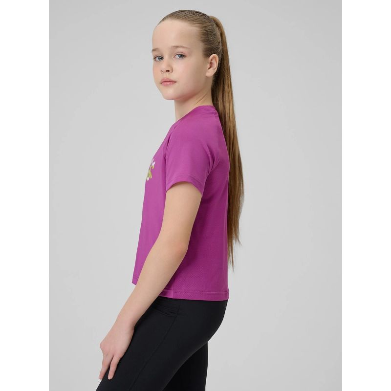 Girls' quick-drying sports T-shirt 4F 4FJRSS26TFTSF2386-53S 4f
