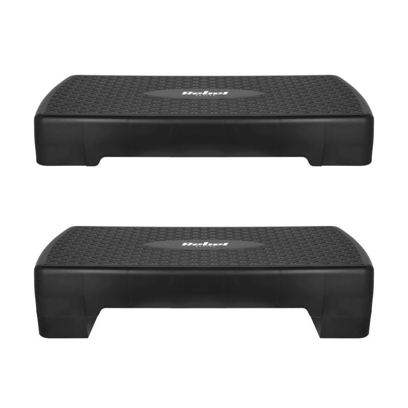 Rebel Active Step for Aerobics and Fitness, 2 Steps, 68cm, Black RBA-3228-BK To be categorized Your Sports Performance
