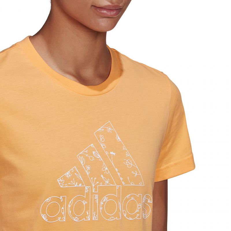Adidas Outlined Floral Graphic T-Shirt W GL1030 Clothing/Training Adidas