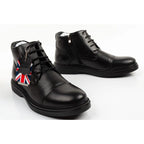Lee Cooper men's shoes elegant leather black insulated ankle boots