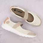 Comfortable Rieker W RKR575A openwork shoes, beige Footwear/Lifestyle/Rieker Your Sports Performance