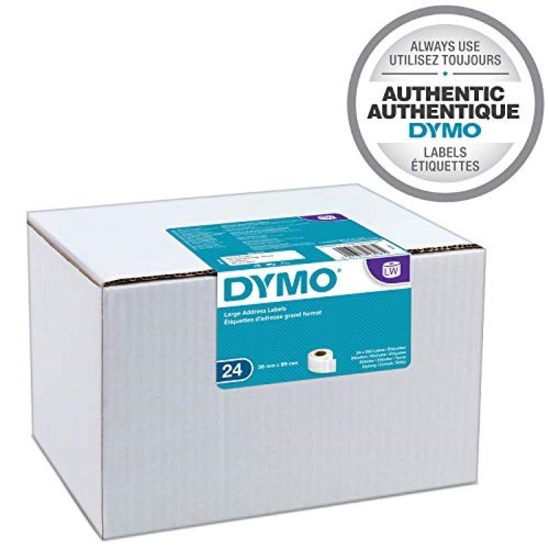 DYMO LW Large Address Labels 36 x 89 mm S0722390 Balta Lipni spausdintuvo etikete Auto ID/Etykiety samoprzylepne Your Sports Performance