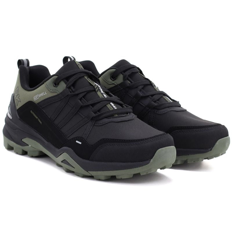 Men's waterproof oversized softshell trekking shoes black DK 17920