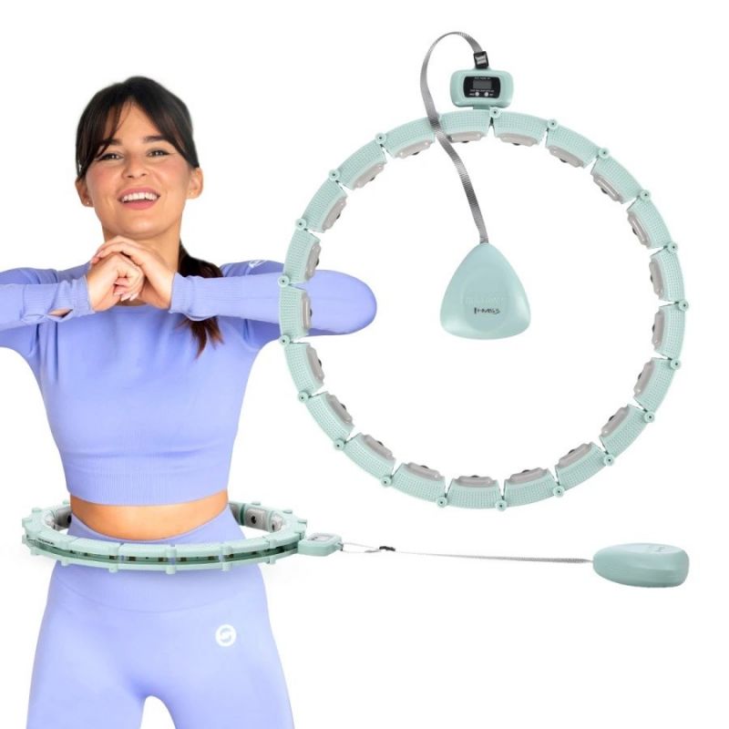 Hula hoop HMS HHM14 with magnets, weight and counter green In preparation Your Sports Performance