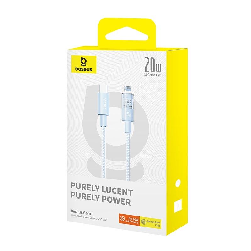 Baseus Gem USB C-IP Cable 20W 1m (Blue) In preparation Your Sports Performance