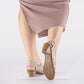 Women's leather high-heeled shoes, comfortable and flexible, cream Rieker 46778-64 Rieker