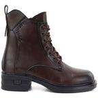 Brown Women’s Leather Ankle Boots Vinceza 86444