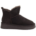 Women's leather ankle boots, brown platform snow boots, Vinceza 97961