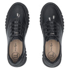 Women's leather half-notes on a wedge, black Filippo DP8102