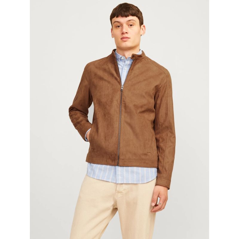 Jack&Jones JJEDYLAN CLEAN JACKET NOOS 12261197 COGNAC synthetic suede jacket To be categorized Your Sports Performance