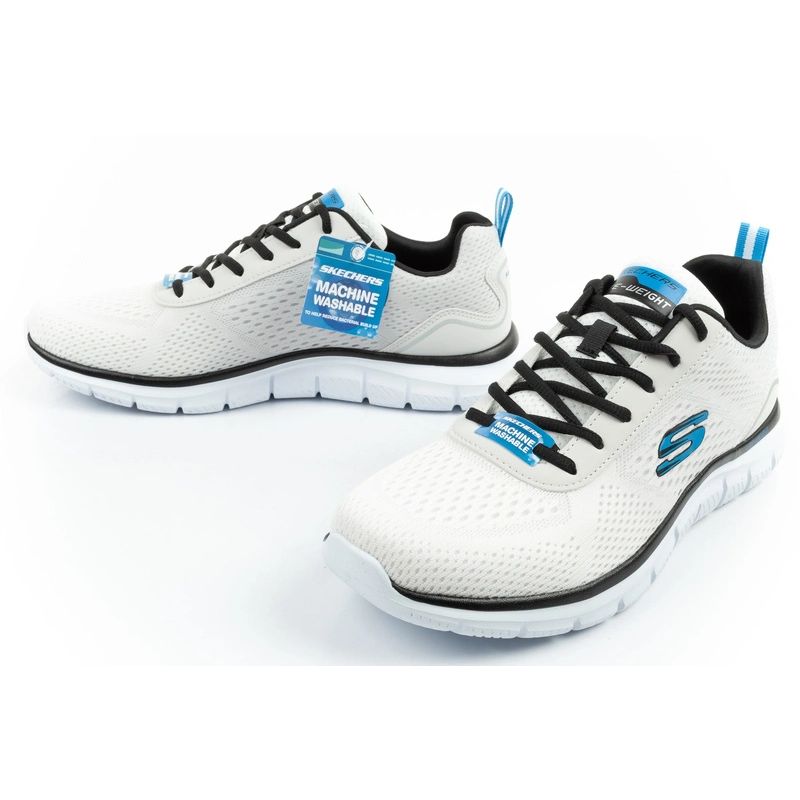 Skechers men's sports shoes Track-Ripkent comfortable lightweight fashionable ecru Skechers
