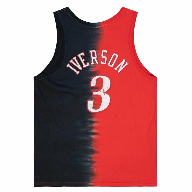 Mitchell & Ness NBA Philadelphia 76ers Allen Iverson Tie Dye Cotton Tank - TTNK3206-P76YYAIVRDBK Koszulki NBA Your Sports Performance