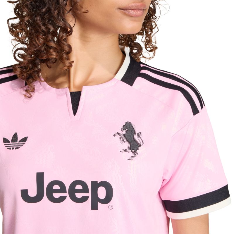 adidas Juventus 26/27 Away Cropped Jersey Women's Pink/Black KB8842