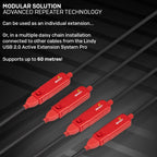 Lindy 42782 USB Cable USB 2.0 12m USB A Black Kable i adaptery/Kable USB Your Sports Performance