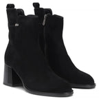 Black Women’s Leather Heeled Ankle Boots Filippo DBT8191