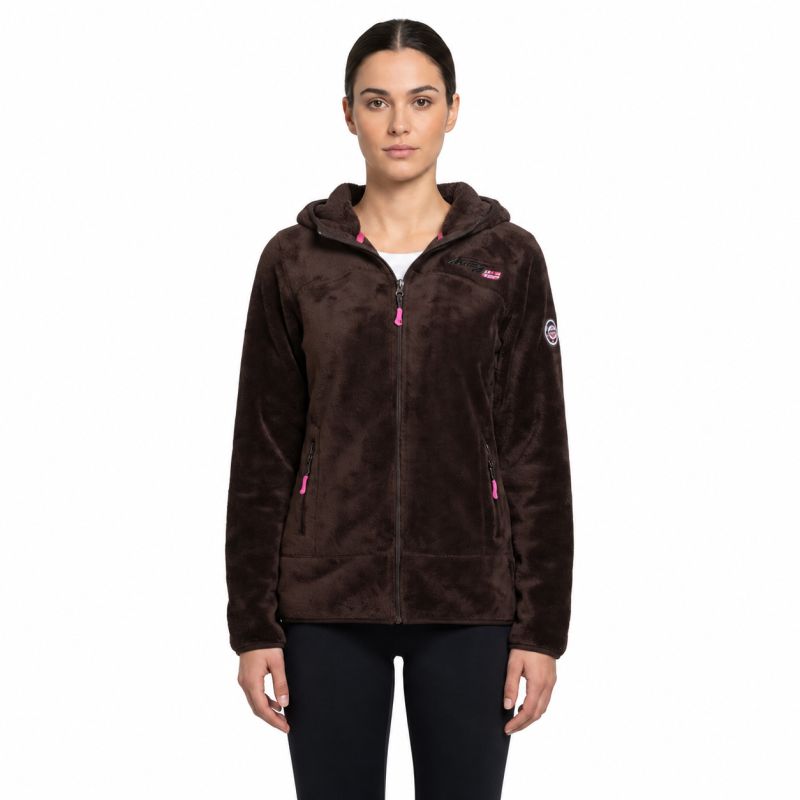 Women’s Fleece Jacket Geographical Norway UPALOOD BROWN DB LADY 047-1 (WZ4176F/GN-BROWN)