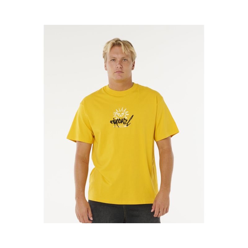 RIP CURL Inner Visions Rotten Sun Tee Yellow