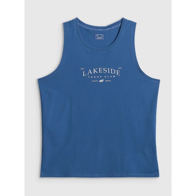 Men's regular sleeveless shirt with print 4F 4FRSS26TSLEM331-033S 4f