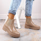 Big Star W INT1918B beige patent leather platform boots Footwear/Outdoor/Big Star Your Sports Performance