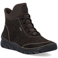 Women's comfortable insulated ankle boots chocolate brown Rieker 55069-25