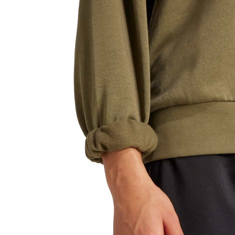 Men's adidas Essentials Feelcozy Fleece Sweatshirt Olive KD5149 In preparation Adidas