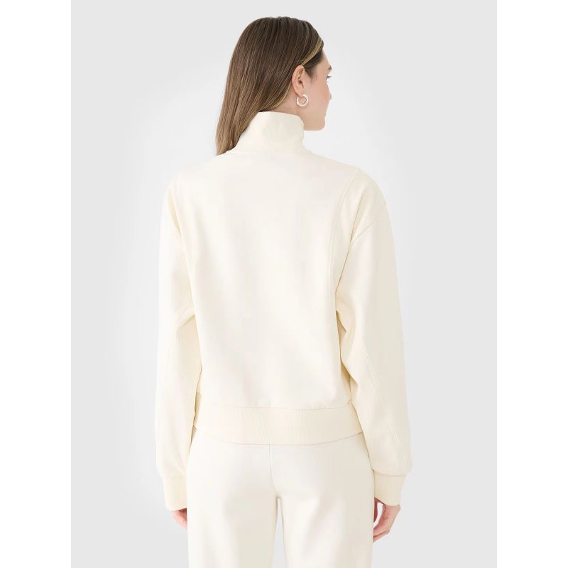 Women's sweatshirt without a hood, open, 4F4FWSS25TSWSF1545-11S *Kategoria tymczasowa Your Sports Performance