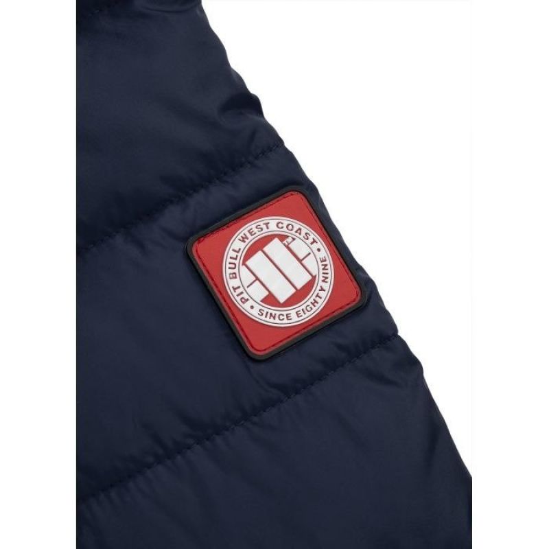 Pit Bull West Coast Padded Seacoast Men's Winter Jacket Navy Blue with Hood Odzież/Odzież na co dzień Your Sports Performance