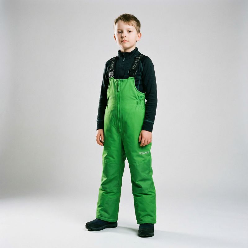 Trollkids Kids Nordkapp Pants winter sports pants for girls/boys green (902-303) Clothing Your Sports Performance