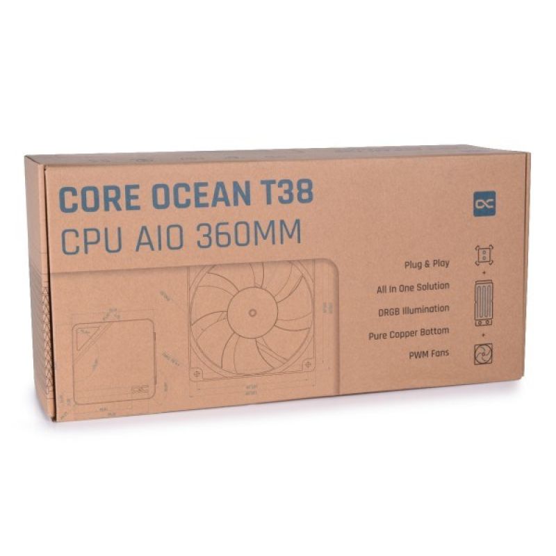 Alphacool T38 Processor Liquid cooling kit 12 cm Black Chłodzenie/Chłodzenie - zestawy chłodzenia wodnego Your Sports Performance