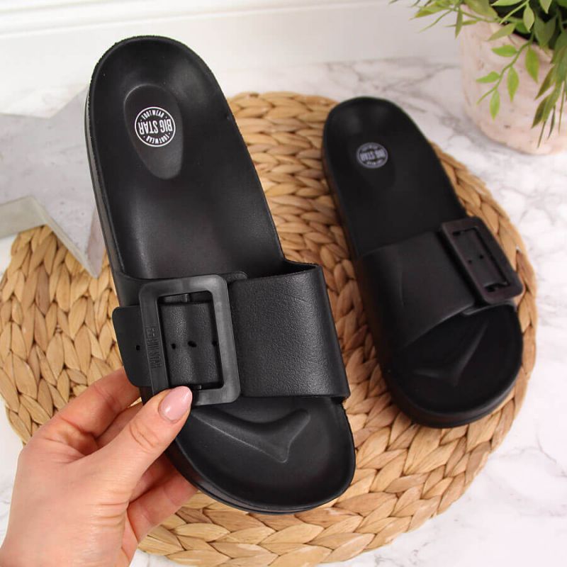Black beach slippers Big Star W FF274A389 Footwear/Outdoor Your Sports Performance