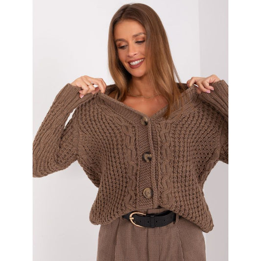 Brown women's cable knit cardigan (BA-SW-8001-1.16P) In preparation Your Sports Performance