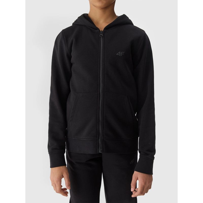 Girls' sweatshirt with a hood, 4F Junior Clothing Your Sports Performance