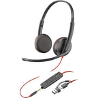 POLY Blackwire 3225 USB-C Stereo Headset + 3.5mm Plug + USB-C/A Adapter (Multi-Pack) Akcesoria GSM/Słuchawki przewodowe Your Sports Performance