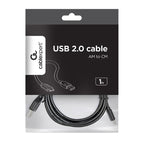 GEMBIRD CCP-USB2-AMCM-1M cable (USB 2.0 M - USB type CM; 1m; black) Kable i adaptery/Kable USB Your Sports Performance